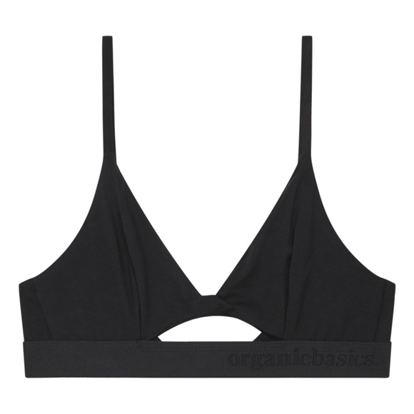 Organic Basics XS black Tencel soft touch adjustable light cut-out bralette - Picture 2 of 10
